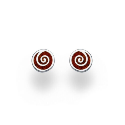 DUR Schmuck Ohrstecker SPIRALE 2.0 Bernstein, Silber 925/- rhodiniert (O5221)