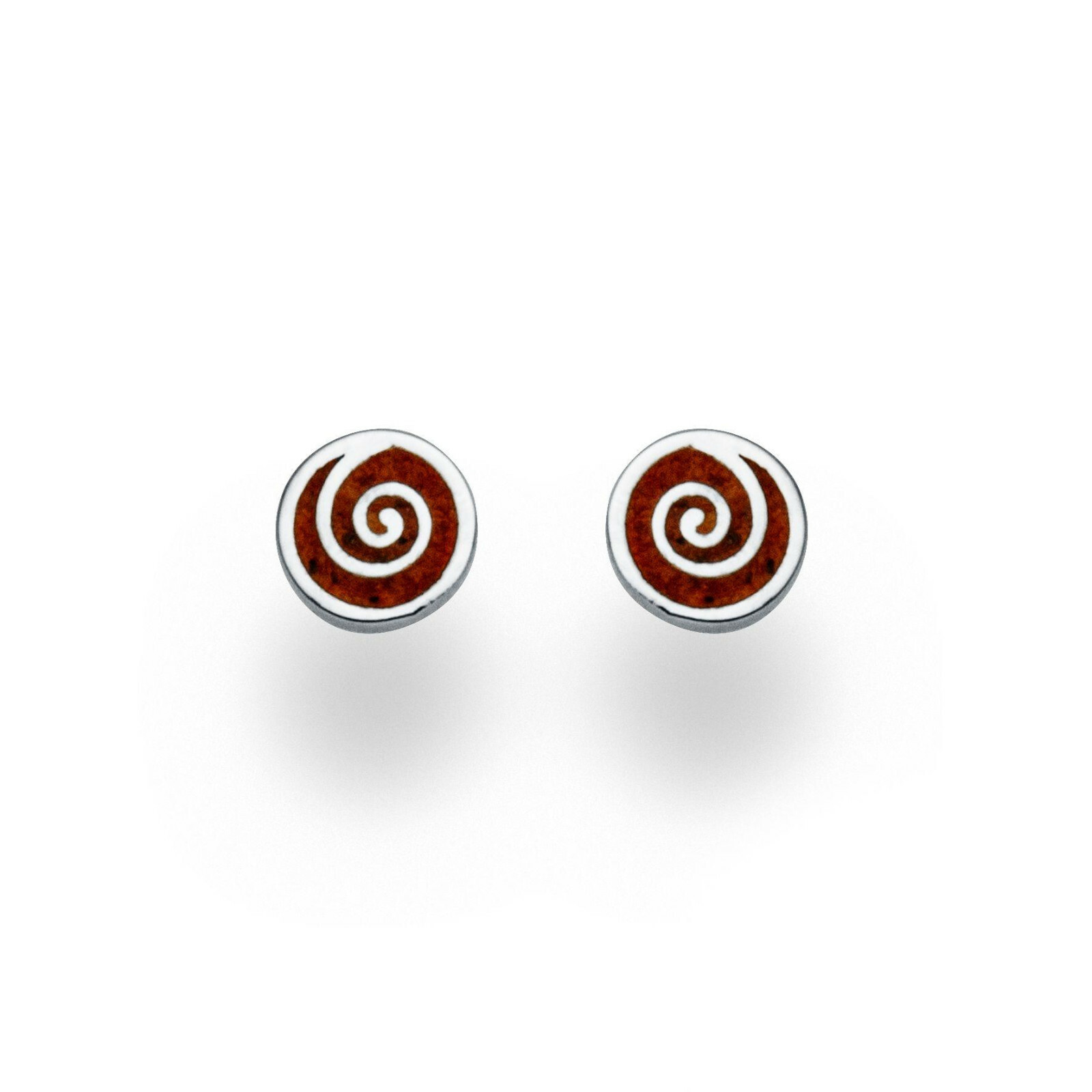 DUR Schmuck Ohrstecker SPIRALE 2.0 Bernstein, Silber 925/- rhodiniert (O5221) – Bild 1