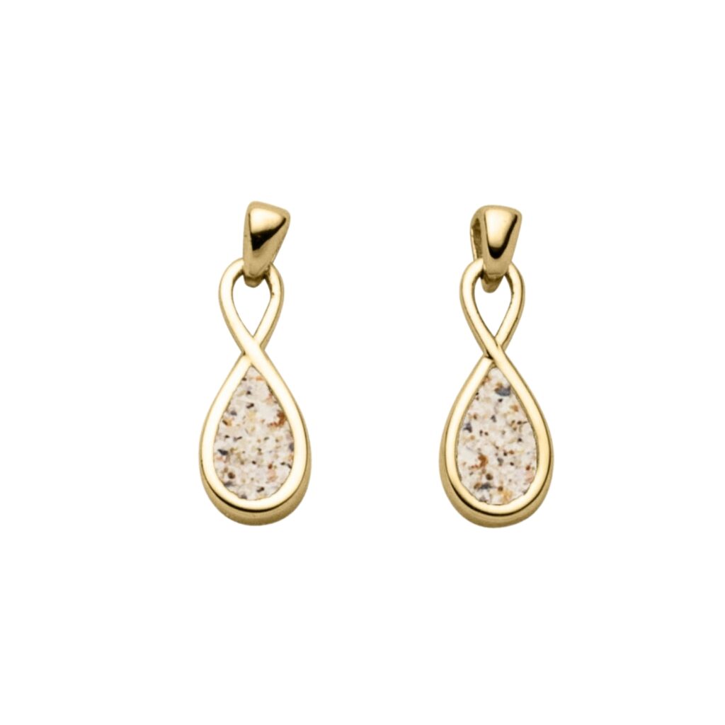 DUR Schmuck Ohrring FOREVER, Strandsand, Silber 925/- vergoldet (O5693)