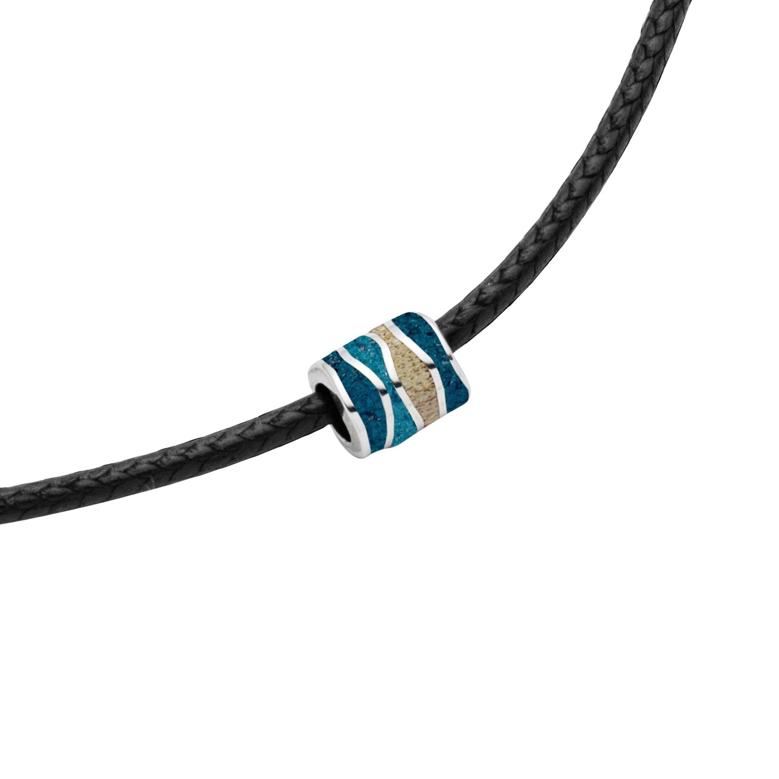 DUR Kette STRANDWELLEN, Strandsand/ Steinsand, Silber 925/- rhod. 50cm K3061 – Bild 1