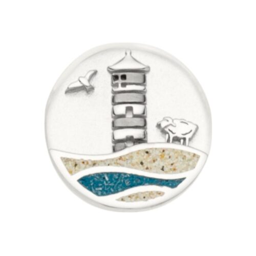 DUR Element PILSUMER LEUCHTTURM Strandsand / Kyanit, Silber 925/- rhod. F408