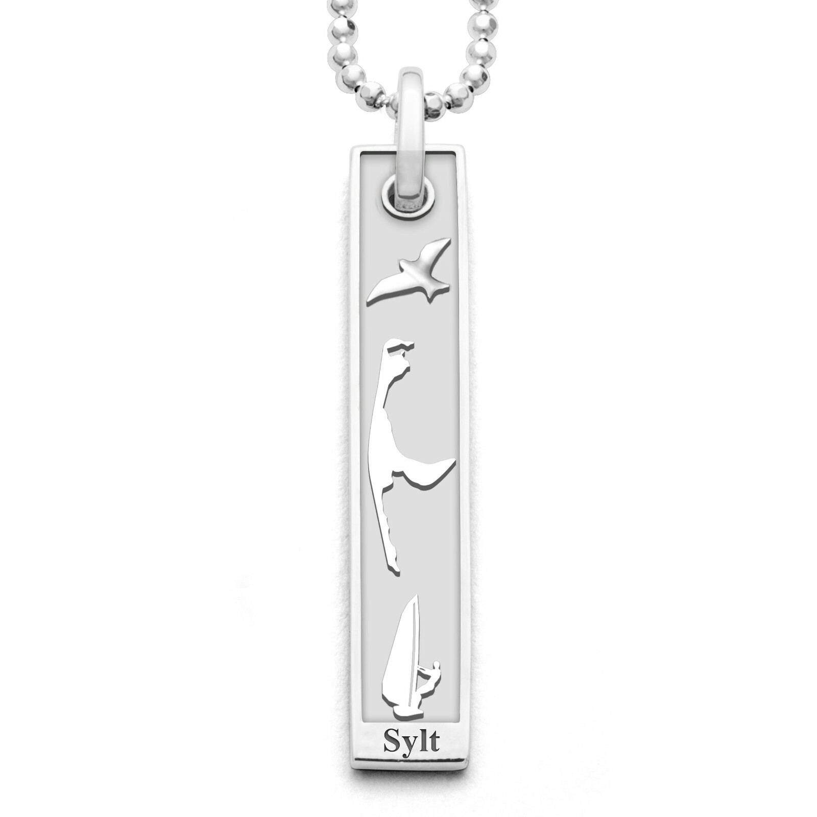 DUR Schmuck Anhänger SYLT sandlos Silber 925/- rhodiniert (P3951) – Bild 1