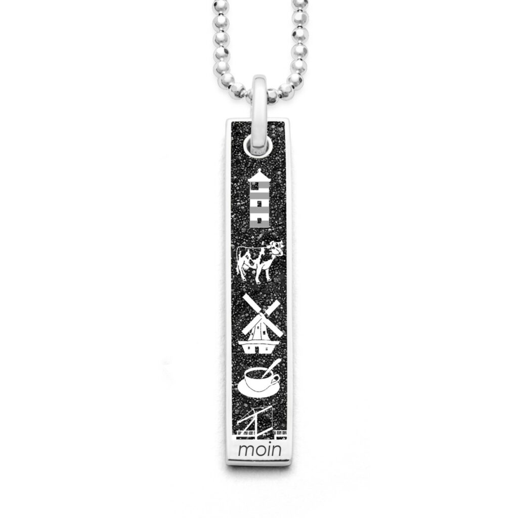 DUR Schmuck Anhänger OSTFRIESLAND Lavasand Silber 925/- rhodiniert (P3937)
