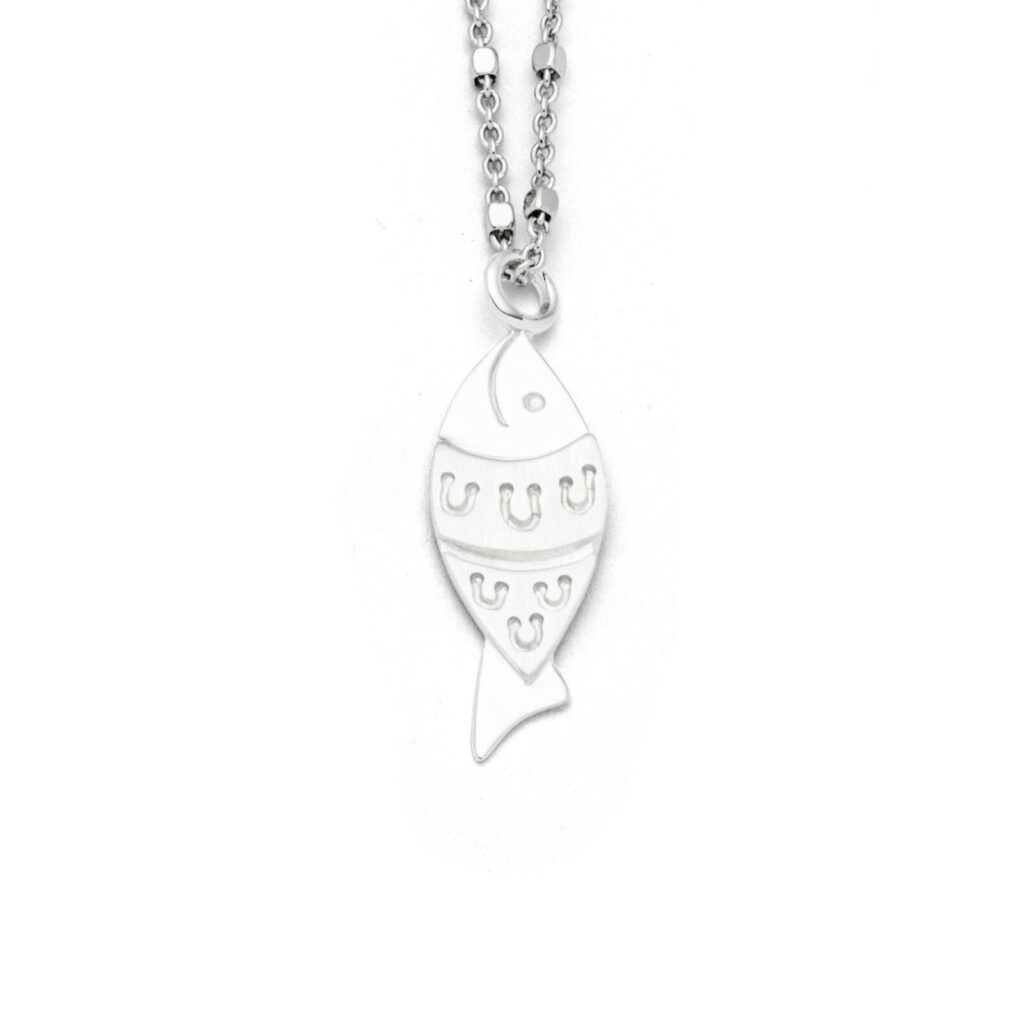 DUR Schmuck Anhänger FISCH Silber 925/-, anlaufgeschützt  (P3758)