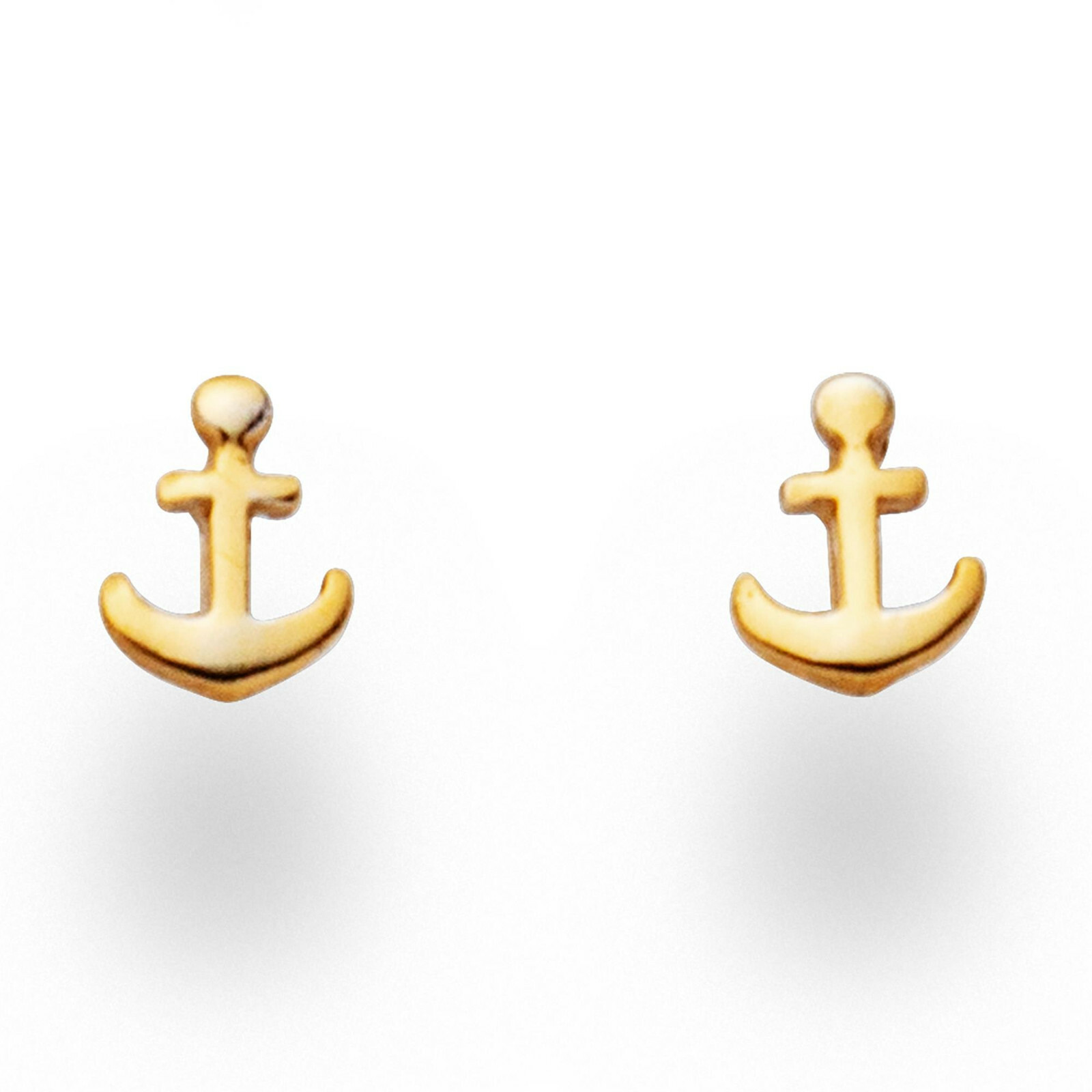 DUR Schmuck Ohrstecker ANKER, Silber 925/- vergoldet (O5160) – Bild 1