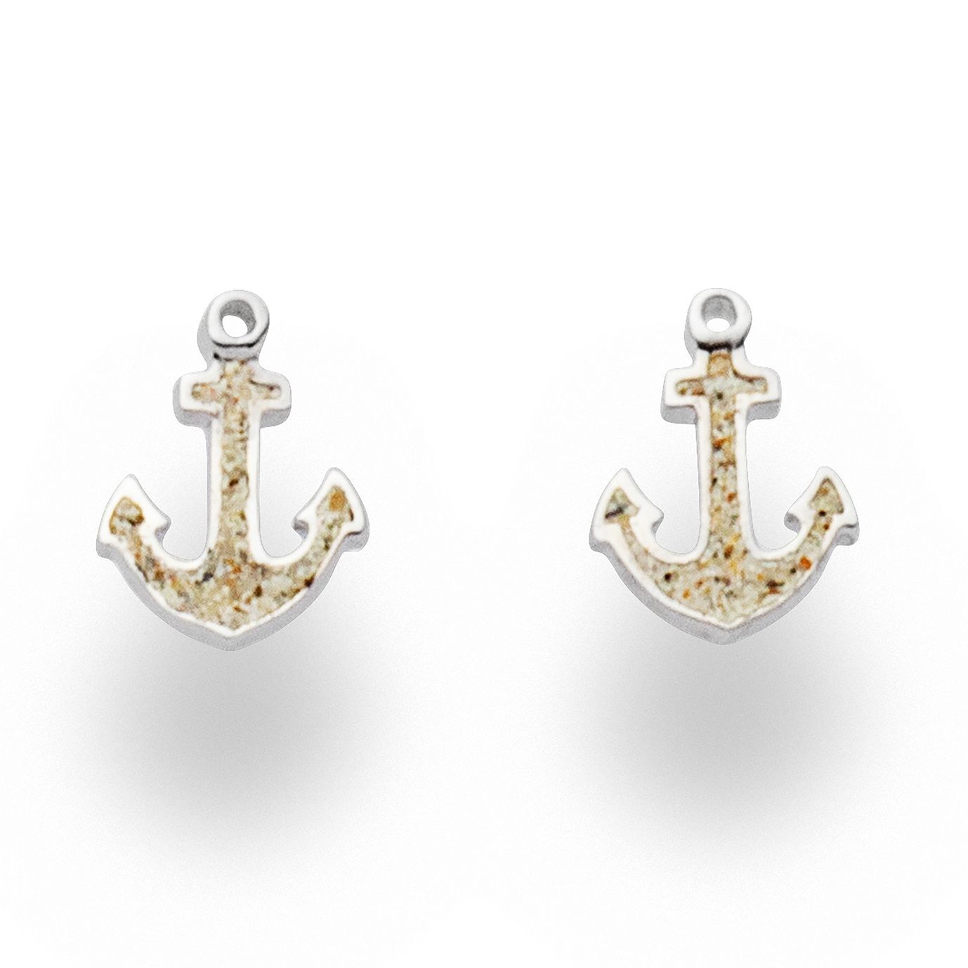 DUR Schmuck Ohrstecker SANDANKER Strandsand, Silber 925/- rhodiniert (O5045) – Bild 1