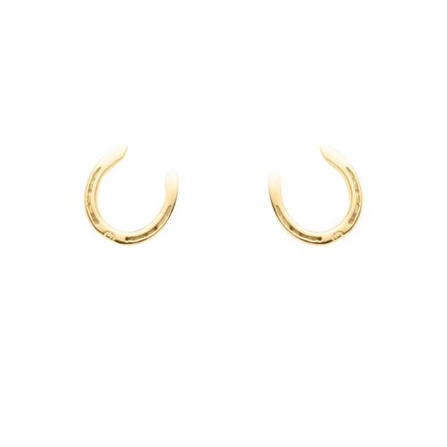 DUR Schmuck Ohrstecker PFERDEGLÜCK HUFEISEN Silber 925/- vergoldet (O5532)