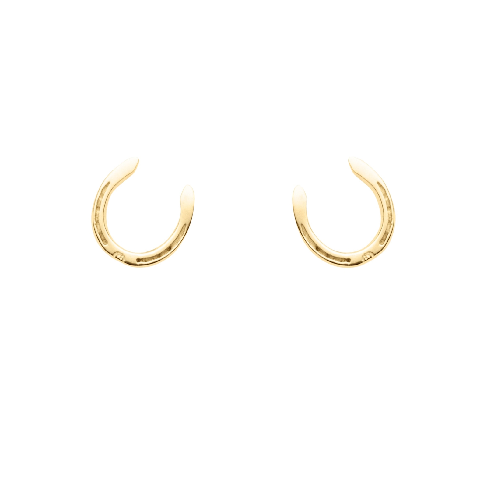 DUR Schmuck Ohrstecker PFERDEGLÜCK HUFEISEN Silber 925/- vergoldet (O5532) – Bild 1