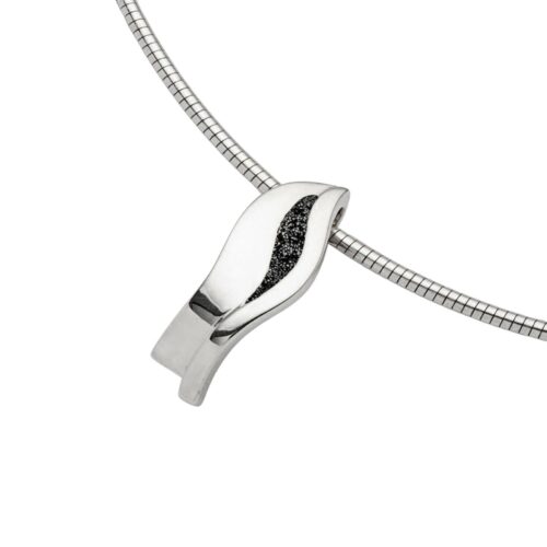 DUR Schmuck Kette SILBERSCHWEIF Lavasand, Silber 925/- rhodiniert 42cm (K2679)