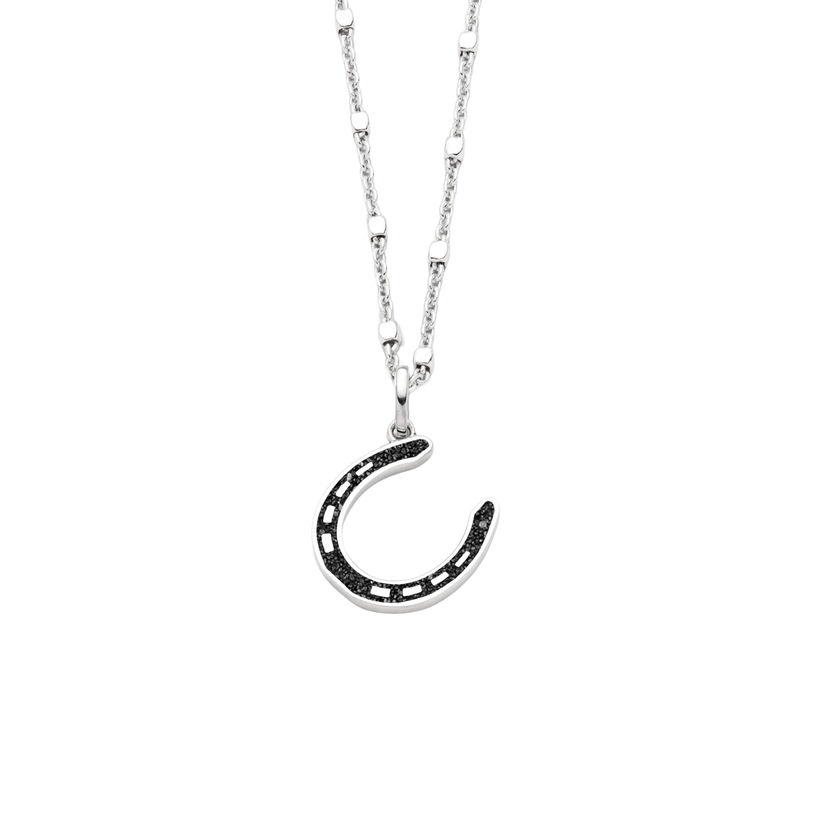 DUR Schmuck Anhänger HUFEISEN Lavasand Silber 925/- rhodinert (P4525) – Bild 1