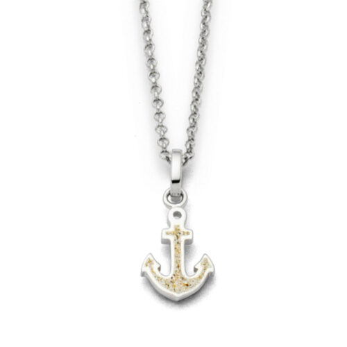 DUR Schmuck Kette HOFFNUNG 2.0 Strandsand, Silber 925/- rhod. 45cm (k2533)