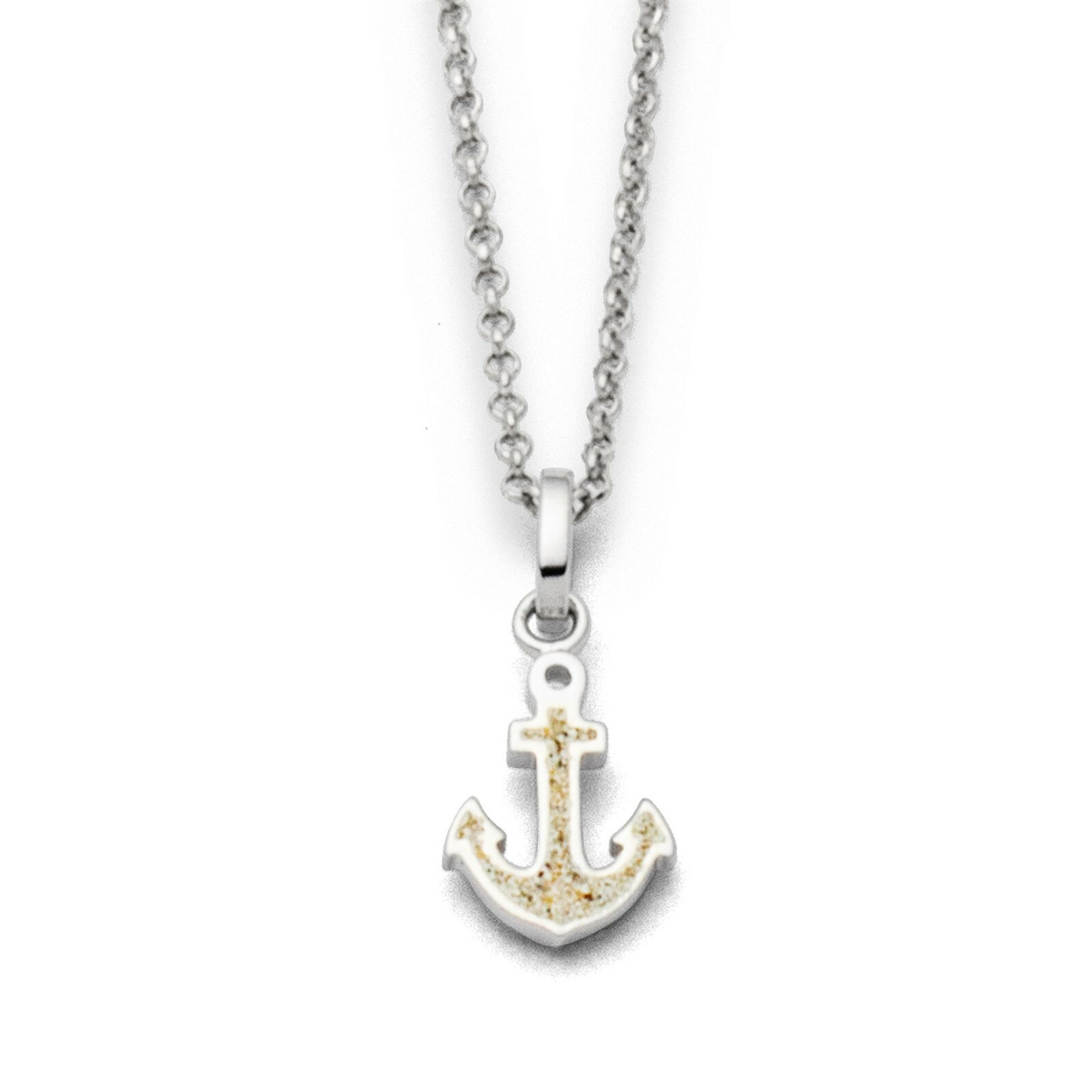 DUR Schmuck Kette HOFFNUNG 2.0 Strandsand, Silber 925/- rhod. 45cm (k2533) – Bild 1