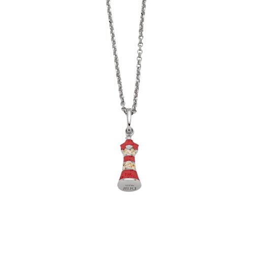 DUR Kette LEUCHTTURM Koralle, Strandsand, Silber 925/- rhodiniert 45cm K2977