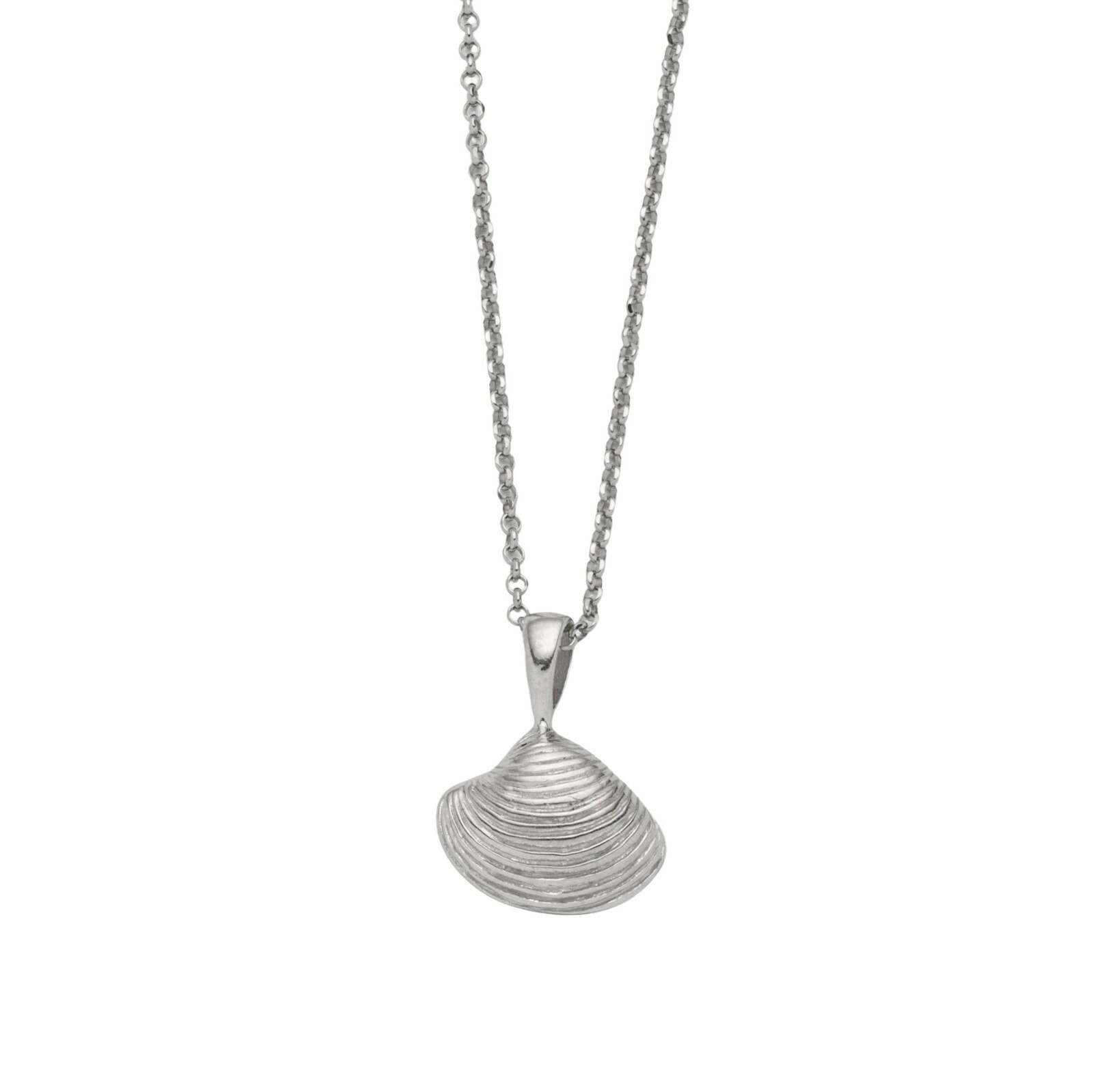 DUR Kette Muschel 2.0 Silber 925/- rhodiniert 42cm (K2678) Erbskette – Bild 1