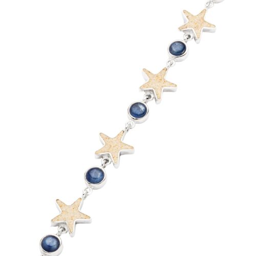 Dur Armband SANDSEESTERN Kyanit Silber 925/- poliert 16,5cm + 2cm (A1839)