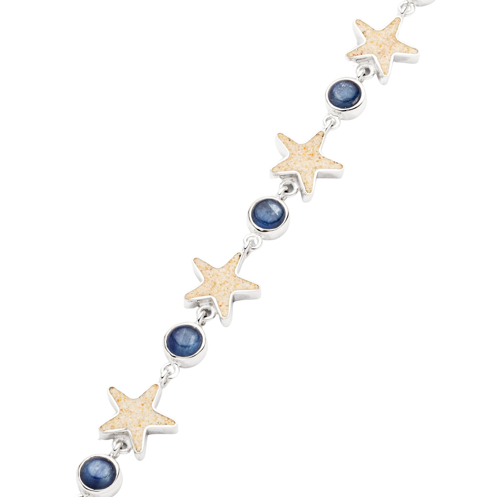 Dur Armband SANDSEESTERN Kyanit Silber 925/- poliert 16,5cm + 2cm (A1839) – Bild 1