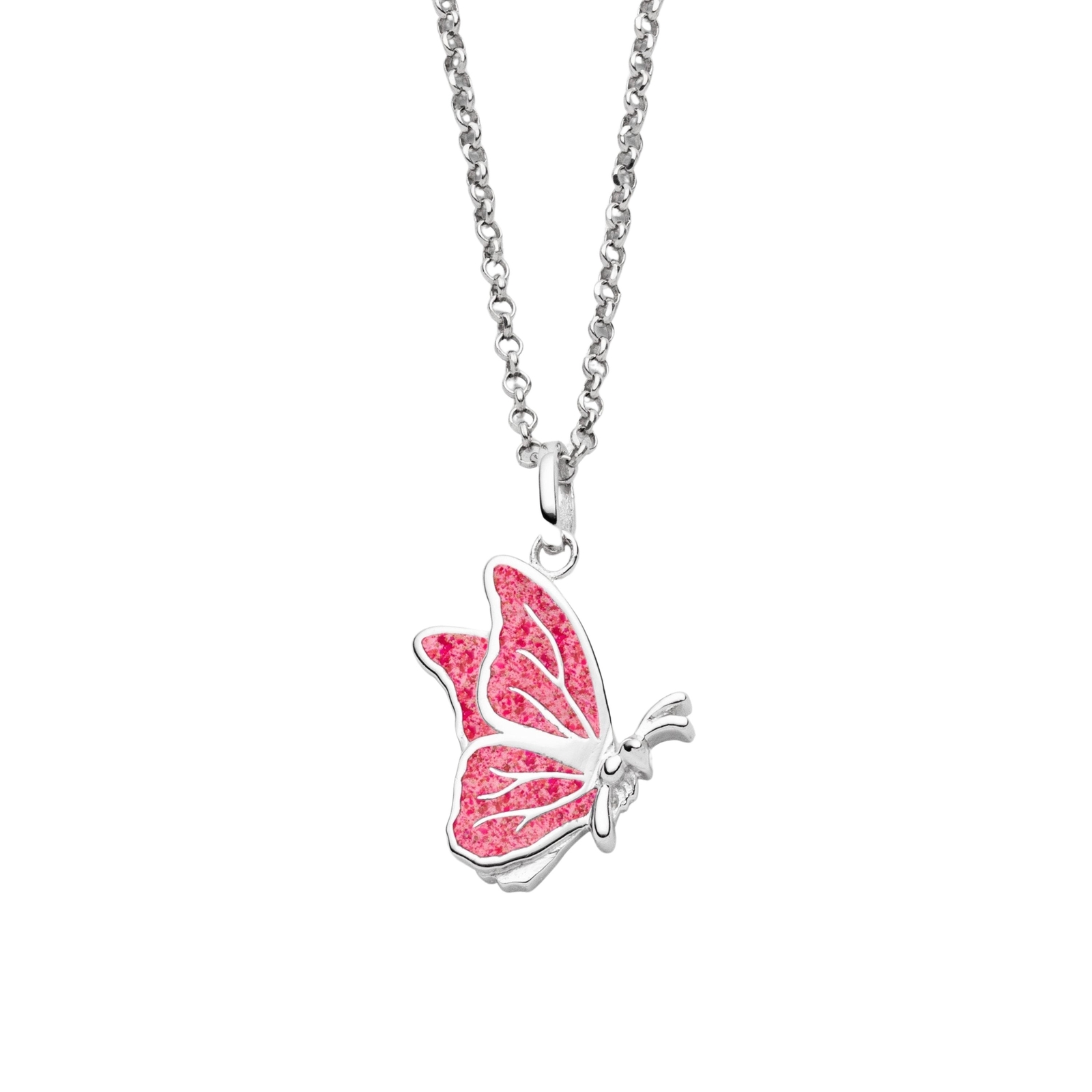 DUR Kette BUTTERFLY ROSA Silber 925/- rhodiniert 45cm (K2873) – Bild 1