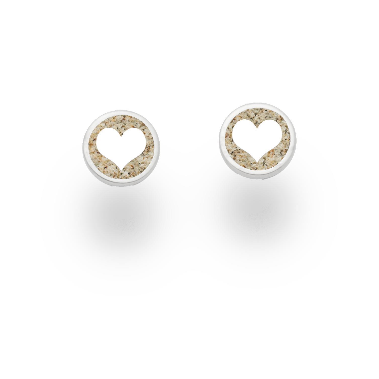 DUR Schmuck Ohrstecker LIEBE Strandsand, Silber 925/-rhod. (O5056) – Bild 1