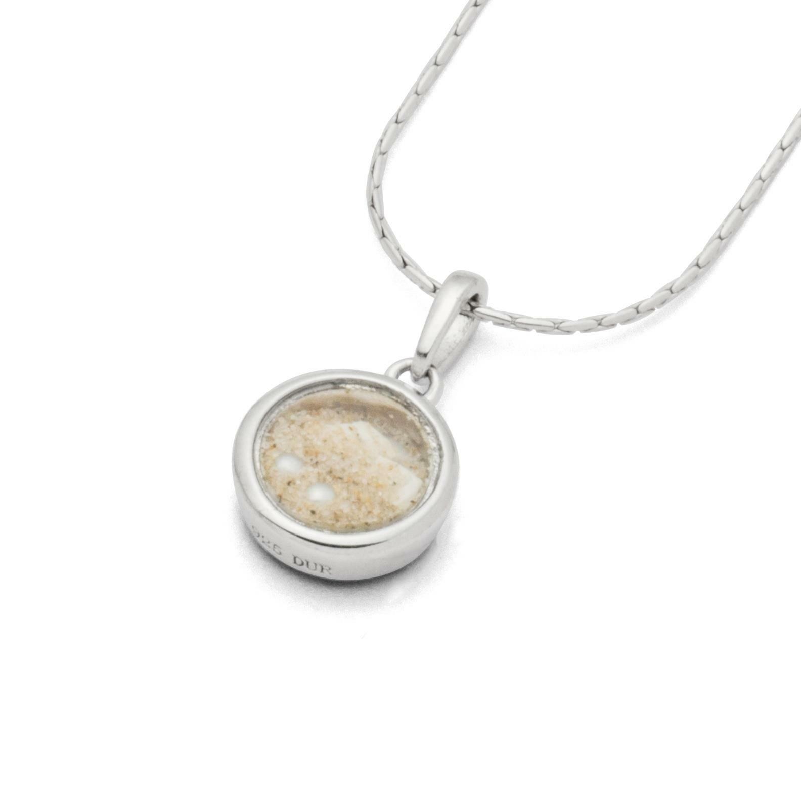 DUR Schmuck Anhänger SANDSTURM klein, Strandsand , Silber 925/- rhod. ( P3187 ) – Bild 1