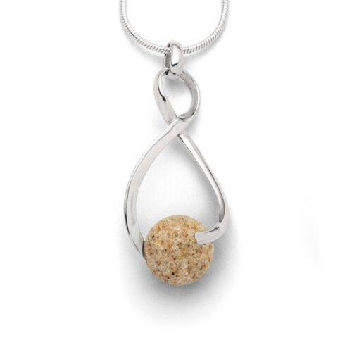 DUR Schmuck Anhänger SWINGING Strandsand, Silber 925/- poliert (P2628)