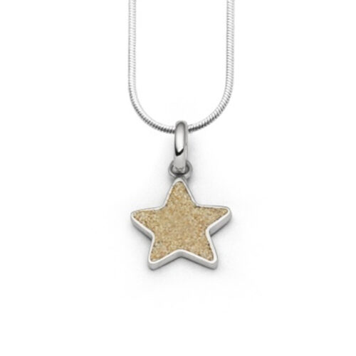 DUR Schmuck Anhänger kleiner SANDSEESTERN mit Sandstrand Silber 925/- (P3829)
