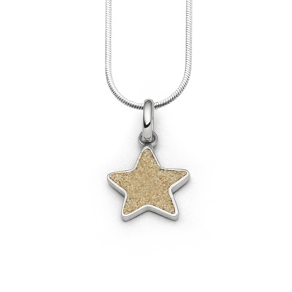 DUR Schmuck Anhänger kleiner SANDSEESTERN mit Sandstrand Silber 925/- (P3829) – Bild 1