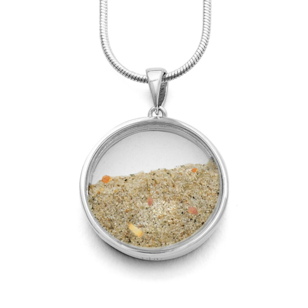 DUR Schmuck Anhänger SANDSTURM 2.0 Bernstein, Sand, Silber 925/- rhod.(P4100)