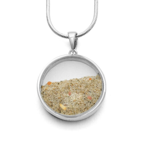 DUR Schmuck Anhänger SANDSTURM 2.0 Bernstein, Sand, Silber 925/- rhod.(P4100)