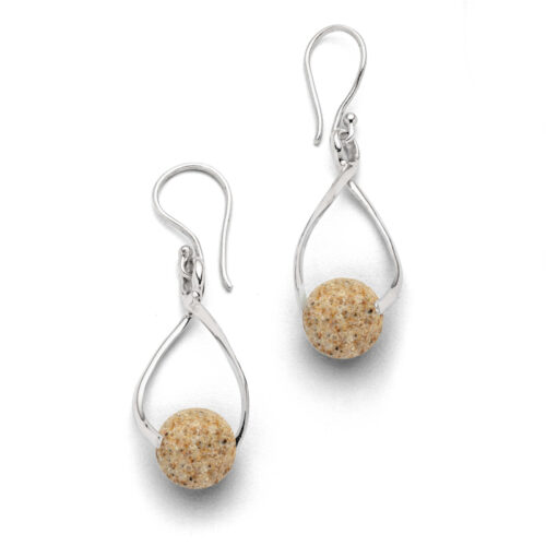 DUR Schmuck Ohrhänger SWINGING Strandsand, Silber 925/- (O5351)