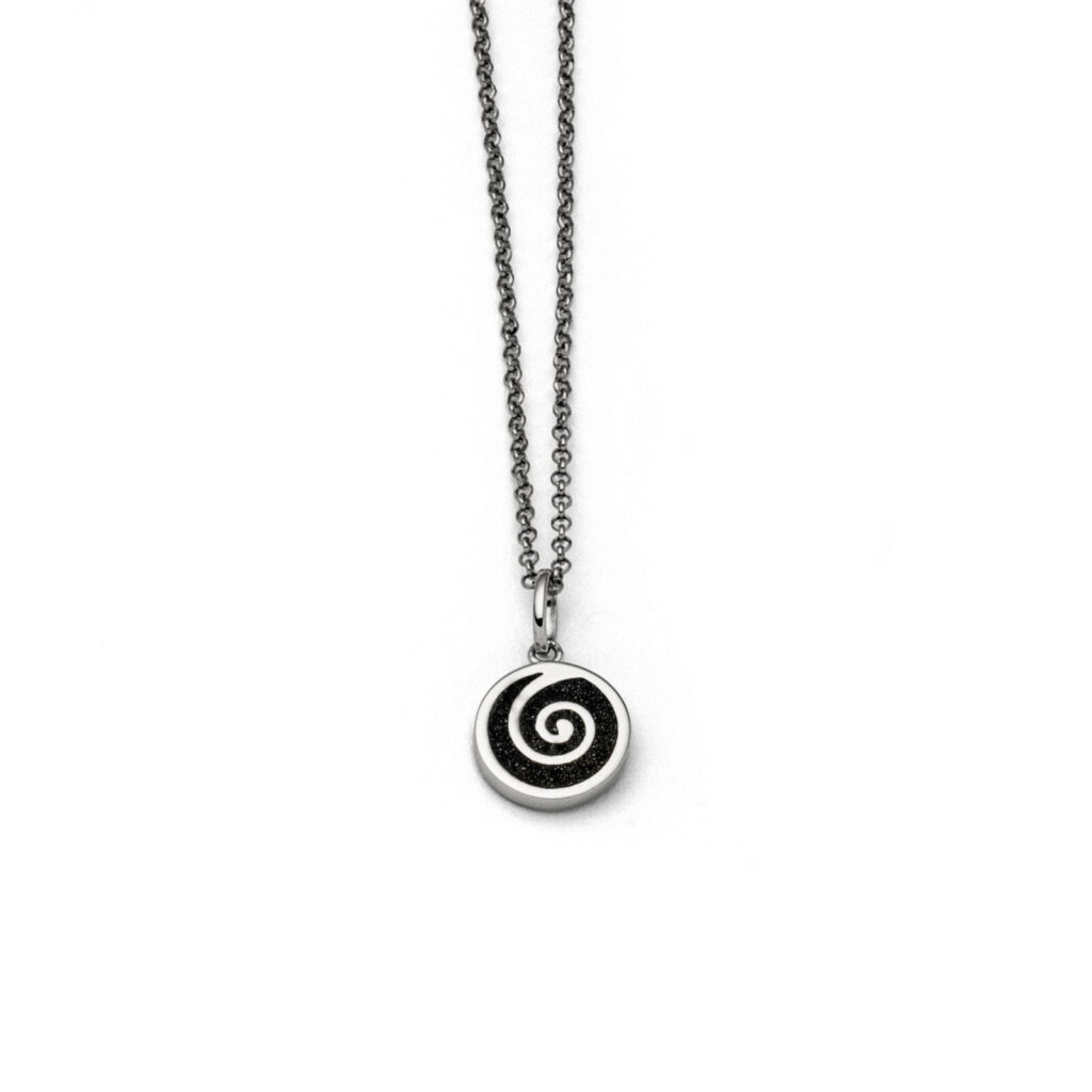DUR Schmuck Kette LAVASANDSPIRALE 2.0, Silber 925/- (K2583)