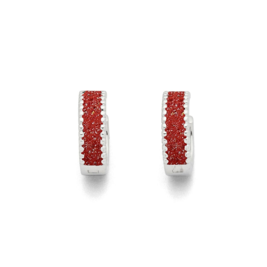 DUR Schmuck Creole STRANDZAUBER Koralle, Silber 925/- rhodiniert (O5066)
