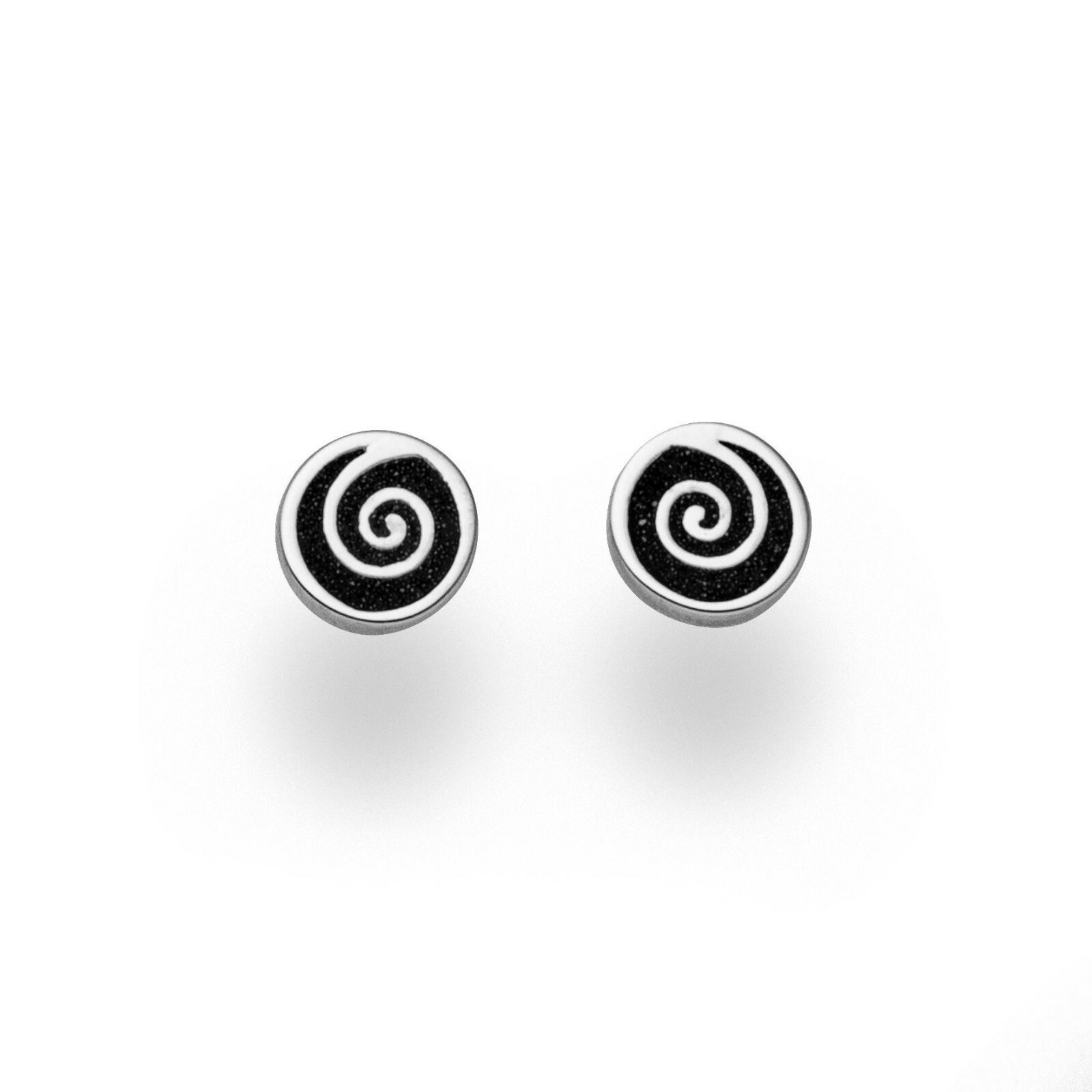 DUR Schmuck Ohrstecker SPIRALE 2.0 Lavasand, Silber 925/- rhodiniert (O5215) – Bild 1