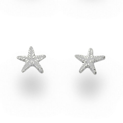 DUR Schmuck Ohrstecker kleiner SEESTERN Silber 925/- (S1481)