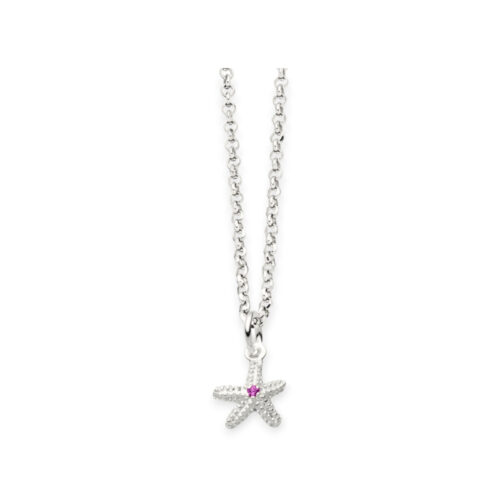 DUR Schmuck Kette SEESTERN 2.0 ZIRKONIA PINK, Silber 925/-  45cm (K3052)