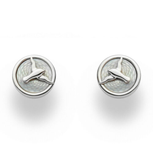 DUR Ohrstecker WEIßE MÖWE Perlmutt, Silber 925/- rhodiniert O5154