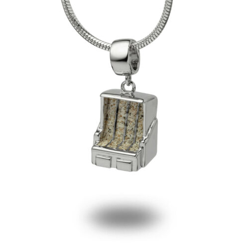 DUR Schmuck Anhänger STRANDKORB Strandsand, Silber 925/- rhodiniert (P3998)