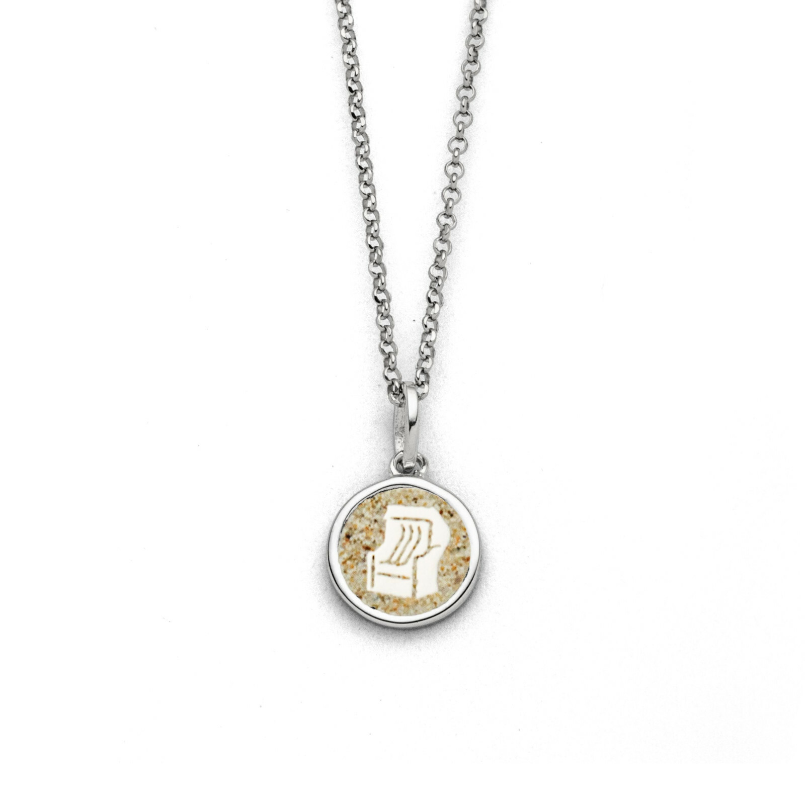 DUR Schmuck Kette STRANDKORB 2.0 Strandsand, Silber 925/- rhod. 42cm (K2672) – Bild 1