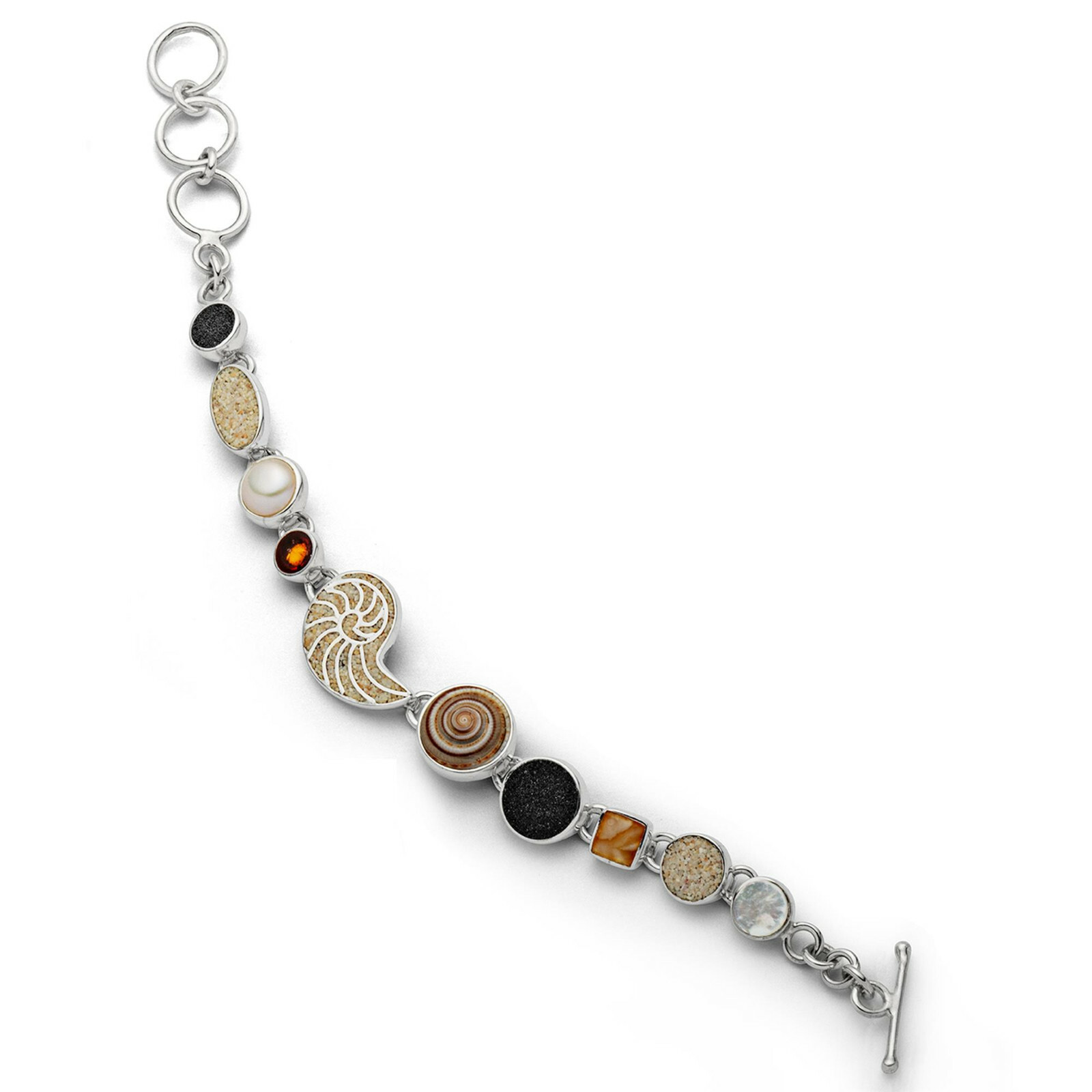 DUR Armband Armband SANDNAUTILUS MIX Silber 925/- ca. 15,5cm + 3cm (A1591) – Bild 1