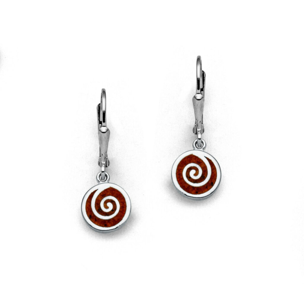 DUR Schmuck Ohrhänger SPIRALE 2.0 Bernstein, Silber 925/- rhodiniert (O5225)