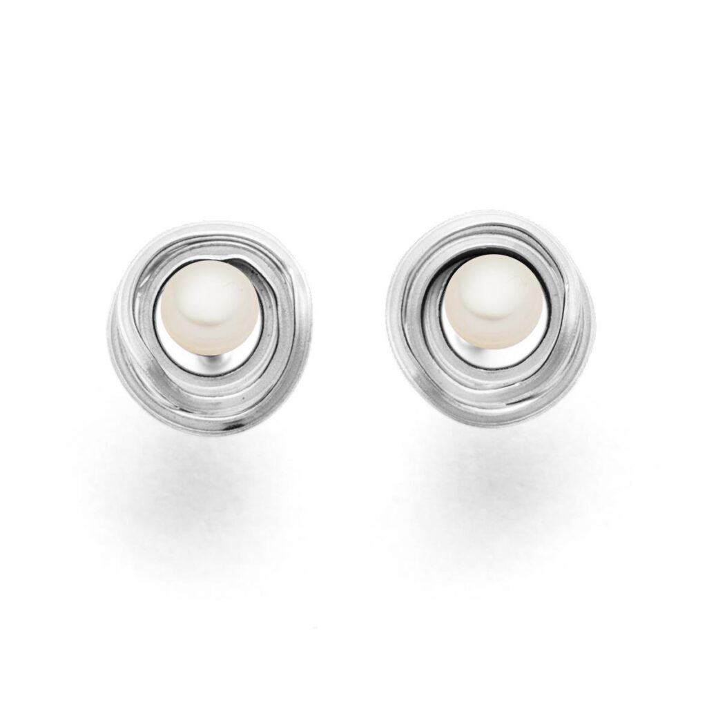 DUR Schmuck Ohrstecker PERLENTANZ Perle, Silber 925/-  (O5058)