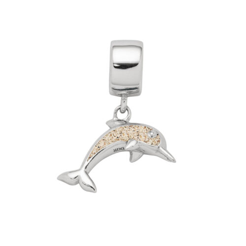 DUR Schmuck Charm DELFIN, Strandsand, Silber 925/- rhodiniert (F285)