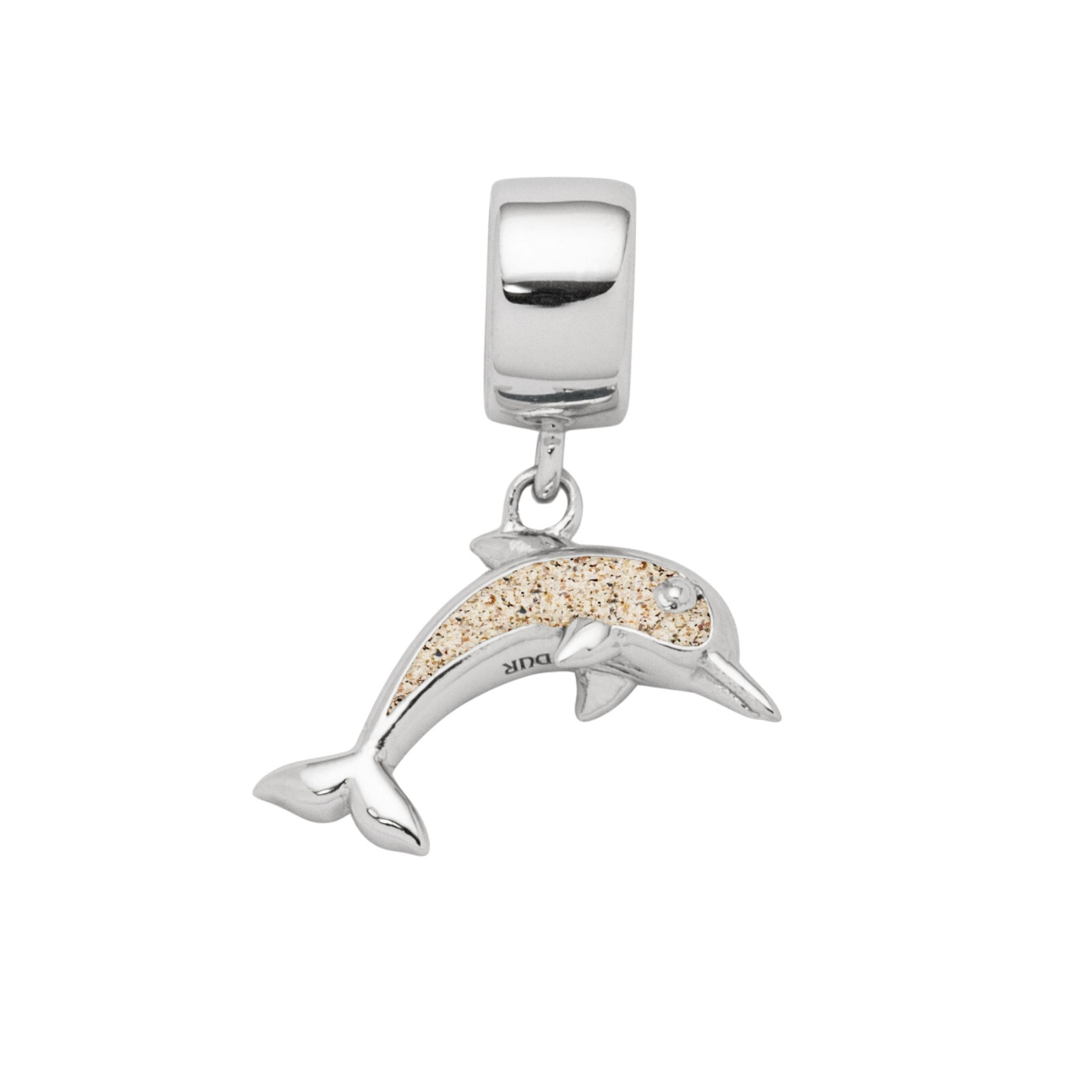 DUR Schmuck Charm DELFIN, Strandsand, Silber 925/- rhodiniert (F285) – Bild 1