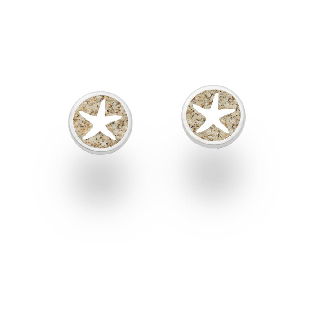 DUR Schmuck Ohrstecker TRAUM Strandsand, Silber 925/-rhod. (O5057)