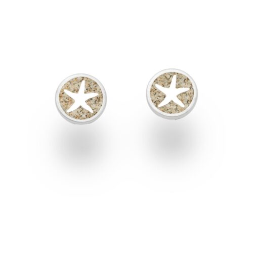 DUR Schmuck Ohrstecker TRAUM Strandsand, Silber 925/-rhod. (O5057)