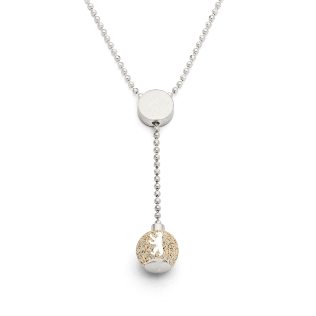 DUR Schmuck Kette BERLIN mit Strandsand, Silber 925/-rhod. 42cm (K2567.SA)