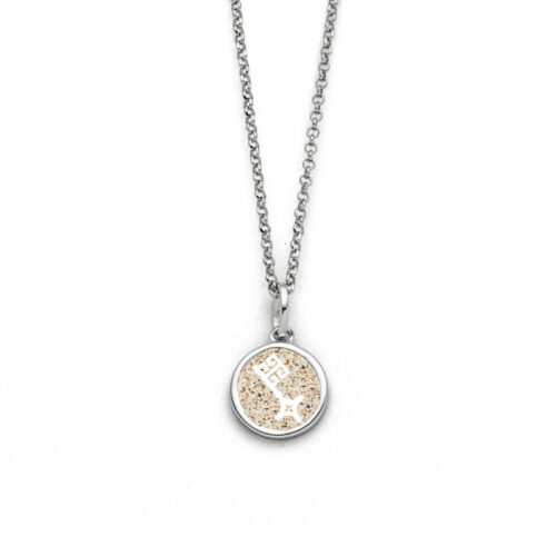DUR Schmuck Kette BREMER SCHLÜSSEL 2.0 Strandsand, Silber 925/- rhod. 45cm K2794