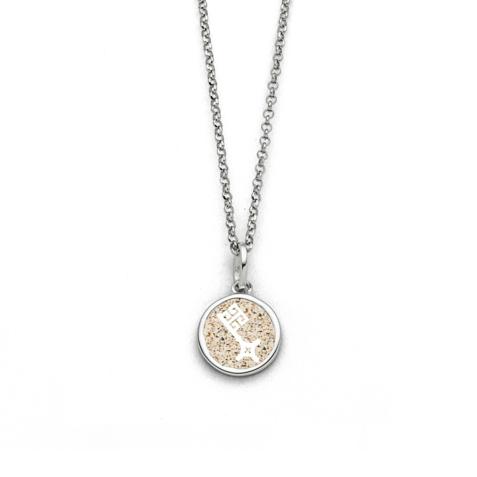 DUR Schmuck Kette BREMER SCHLÜSSEL 2.0 Strandsand, Silber 925/- rhod. 45cm K2794 – Bild 1