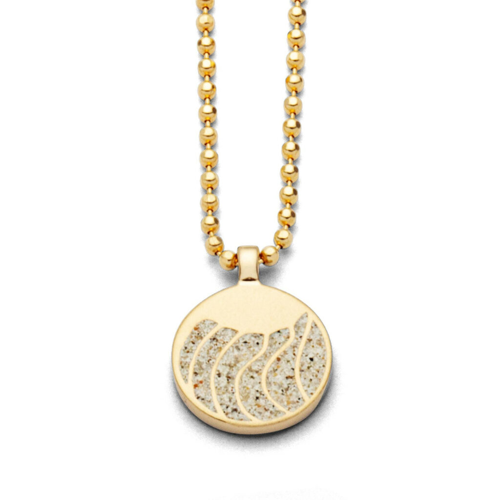 DUR Schmuck Anhänger STRANDSAND, Silber 925/- vergoldet (P3523)