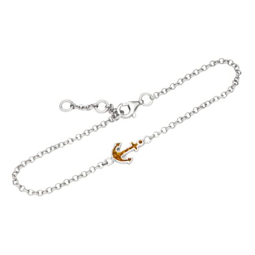 DUR Armband HOFFNUNG 2.0 Bernstein, Silber 925/- rhod. 16,5cm +3cm  (A1660)