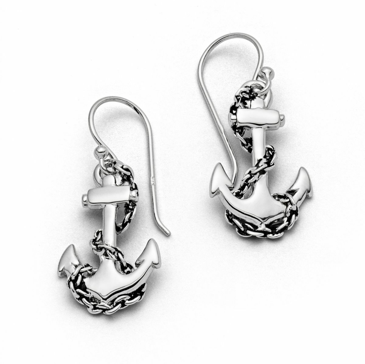 DUR Schmuck Ohrhänger ANKER Silber 925/- rhodiniert (O4757) – Bild 1